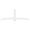 Ekena Millwork Bellingham Architectural Grade PVC Gable Bracket, 108"W x 40 1/2"H x 2"D x 6"F, 9/12 Pitch GBP108X41X0206BEL00 - alternate 5